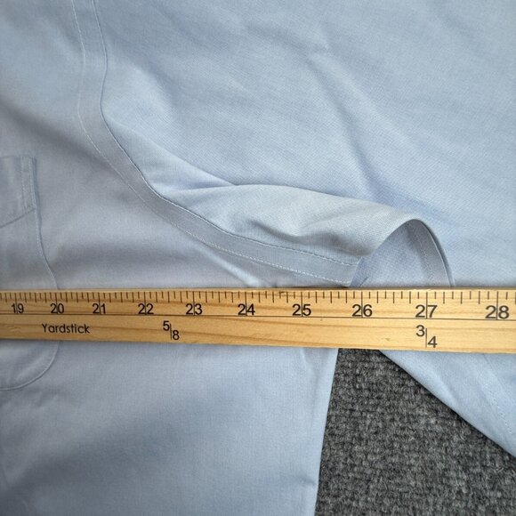 Brooks Brothers Slim Blue Non-Iron Cotton 17.5 34 Button Up Shirt Men Adult - Picture 6 of 16